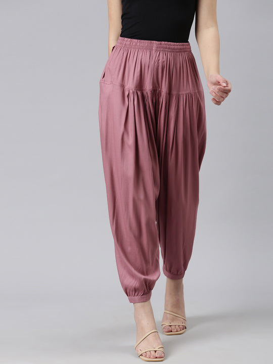 Buy Fuchsia Pants for Women by GO COLORS Online | Ajio.com